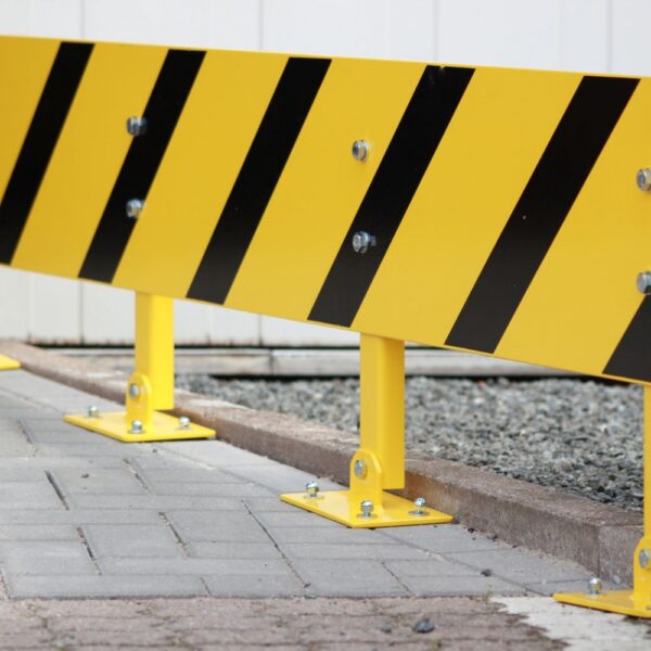 CRASH STOP HVA-2400 Guardtrail height-adjustable, yellow-black, 240 cm