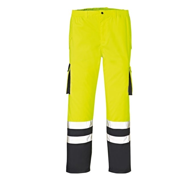 Texxor 3496 BALTIMORE High visibility work trousers Yellow / navy blue