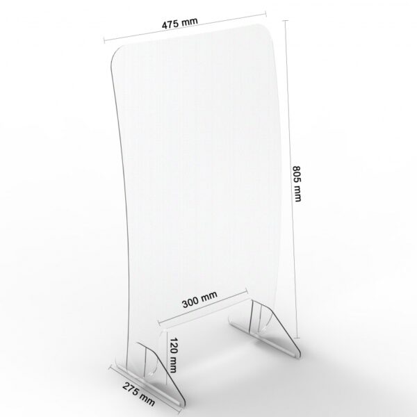Infection prevention screen for the workplace 48x80 cm