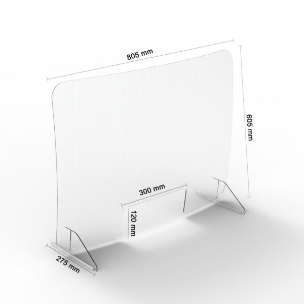 Infection protection screen for the workplace 60x80 cm