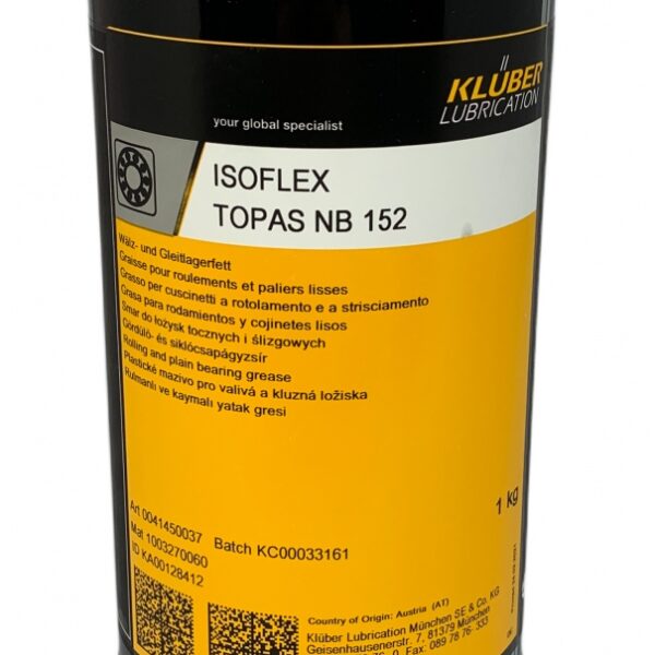 Klüber Isoflex Topas NB 152 Synthetic rolling plain bearing grease 1kg