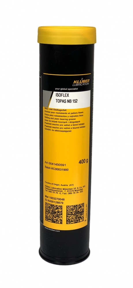 Klüber Topas NB 152 Synthetic rolling and plain bearing grease 400g