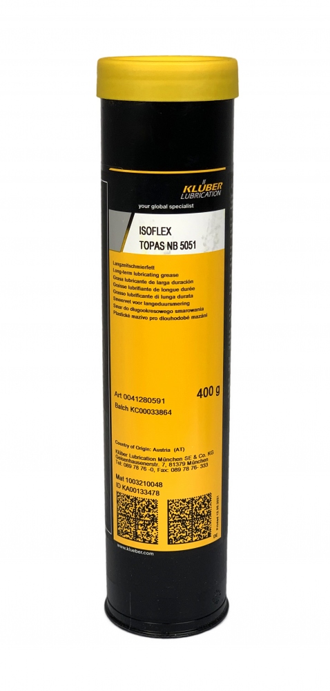 Klüber ISOFLEX TOPAS NB 5051 Synthetic long-term grease 400g cartridge