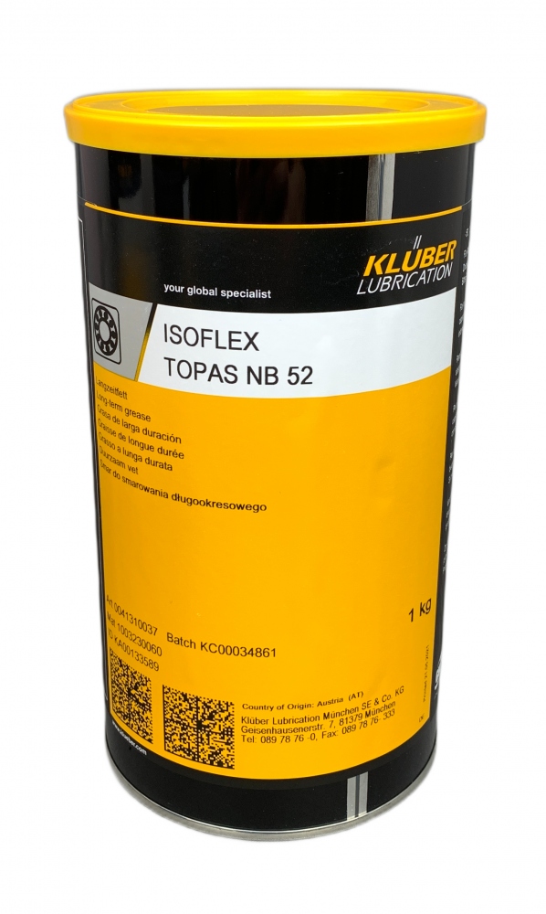 Klüber ISOFLEX Topas NB 52 Synthetic rolling, plain bearing grease 1Kg