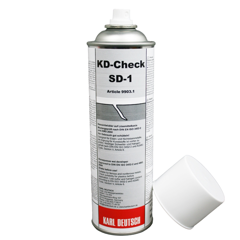 KD-CHECK SD-1 Wet developer for crack detection ISO 3452-2 500ml Spray
