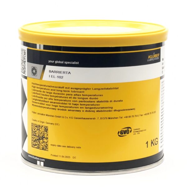 Klüber BARRIERTA I EL-102 High-temperature PTFE Grease 1Kg can