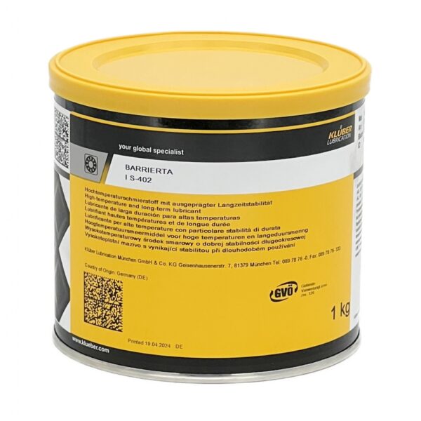 Klüber BARRIERTA I S-402 High-temperature NLGI 2 grease 1kg can