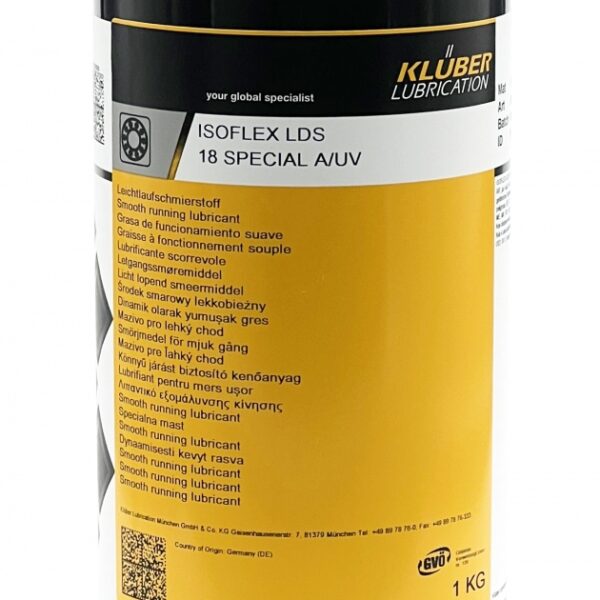 Klüber ISOFLEX LDS 18 Special A/UV Long-term lubricating grease 1kg