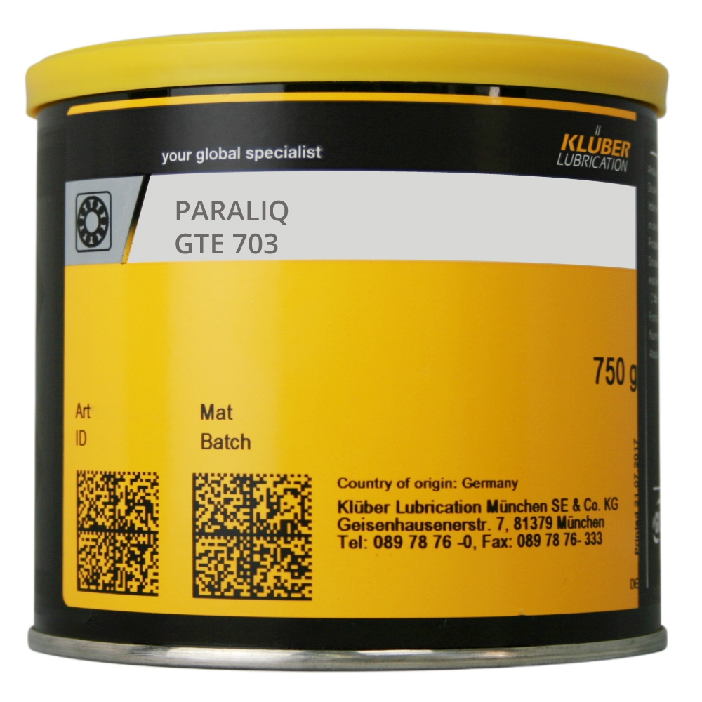 Klüber PARALIQ GTE 703 Lubricating grease for valves 750g can