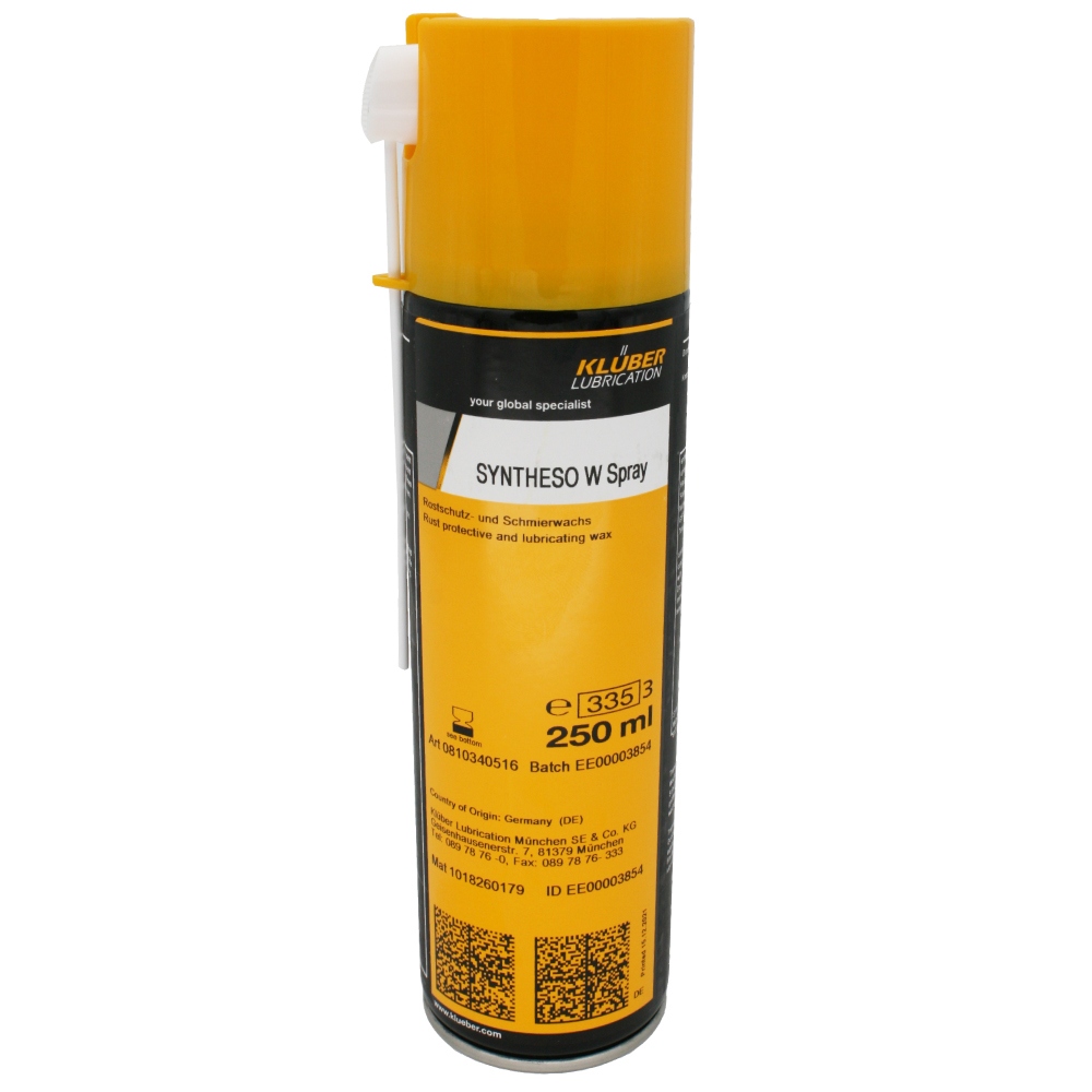 Klüber SYNTHESO W Spray Rust preventive and lubricating wax 250ml