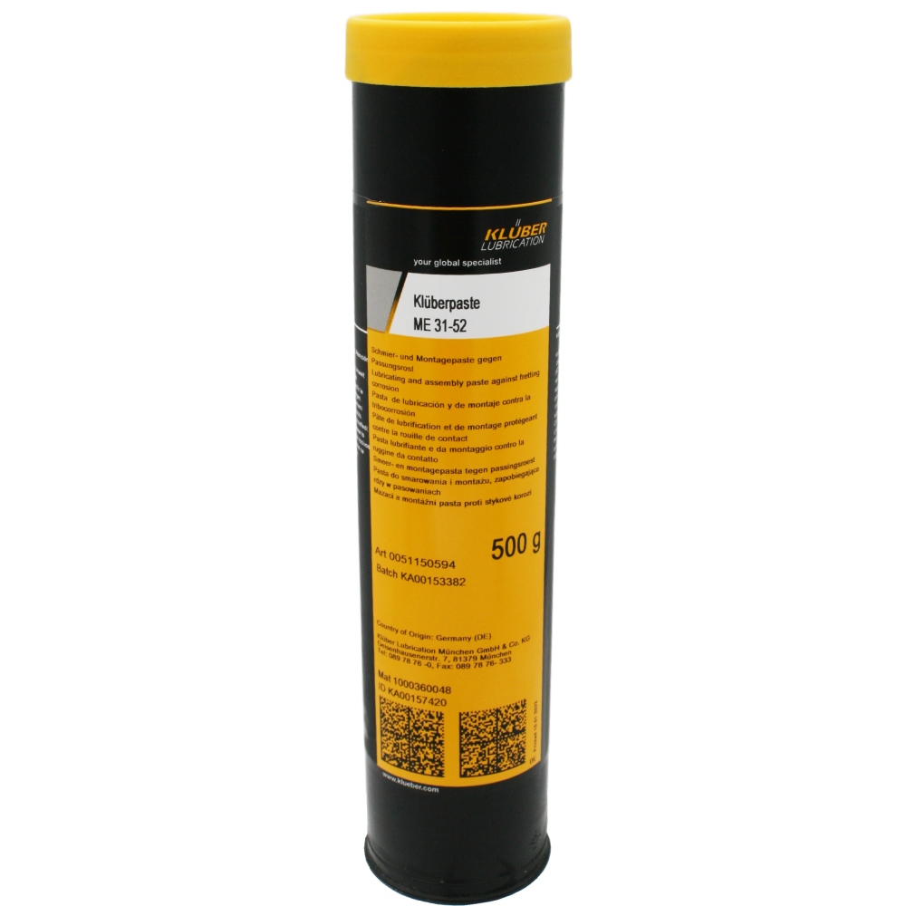 Klüberpaste ME 31-52 Lubricating and assembly paste cartridge 500g