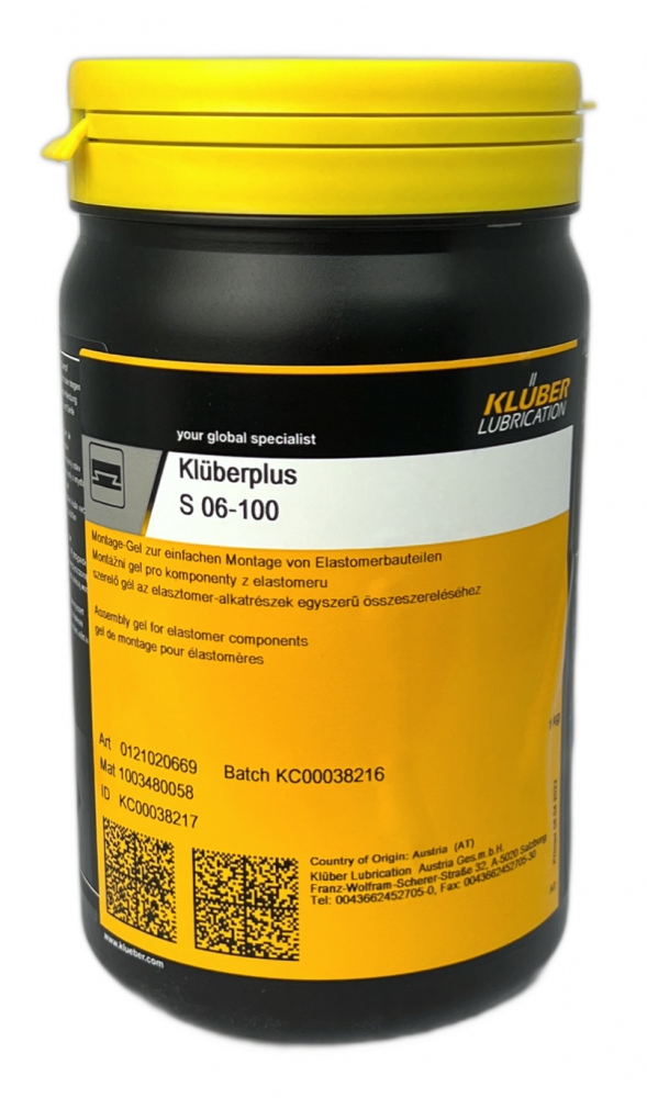 Klüberplus S 06-100 Assembly gel for elastomer components 1kg tin