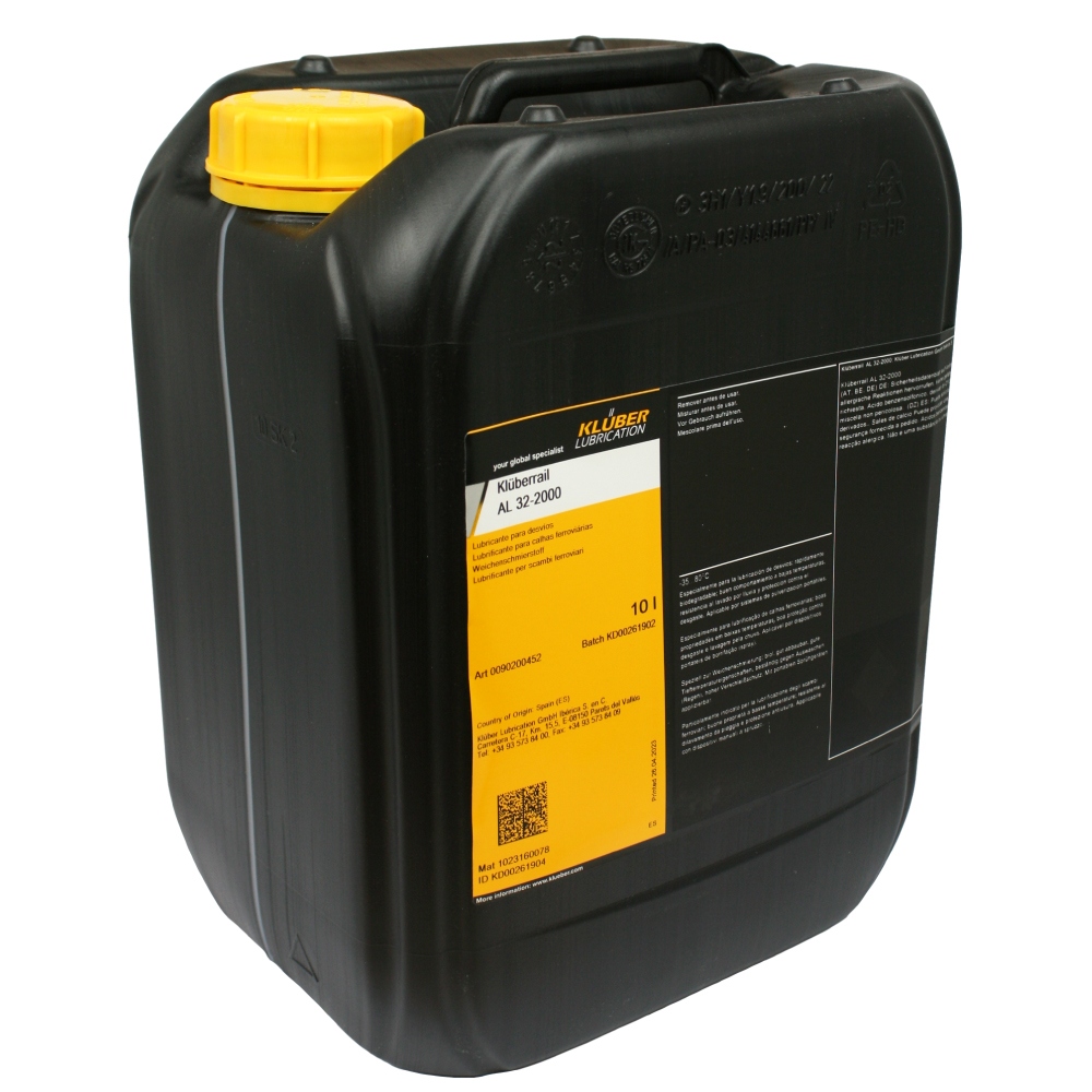 Klüberrail AL 32-2000 Biodegradable lubricant for railway switches 10l