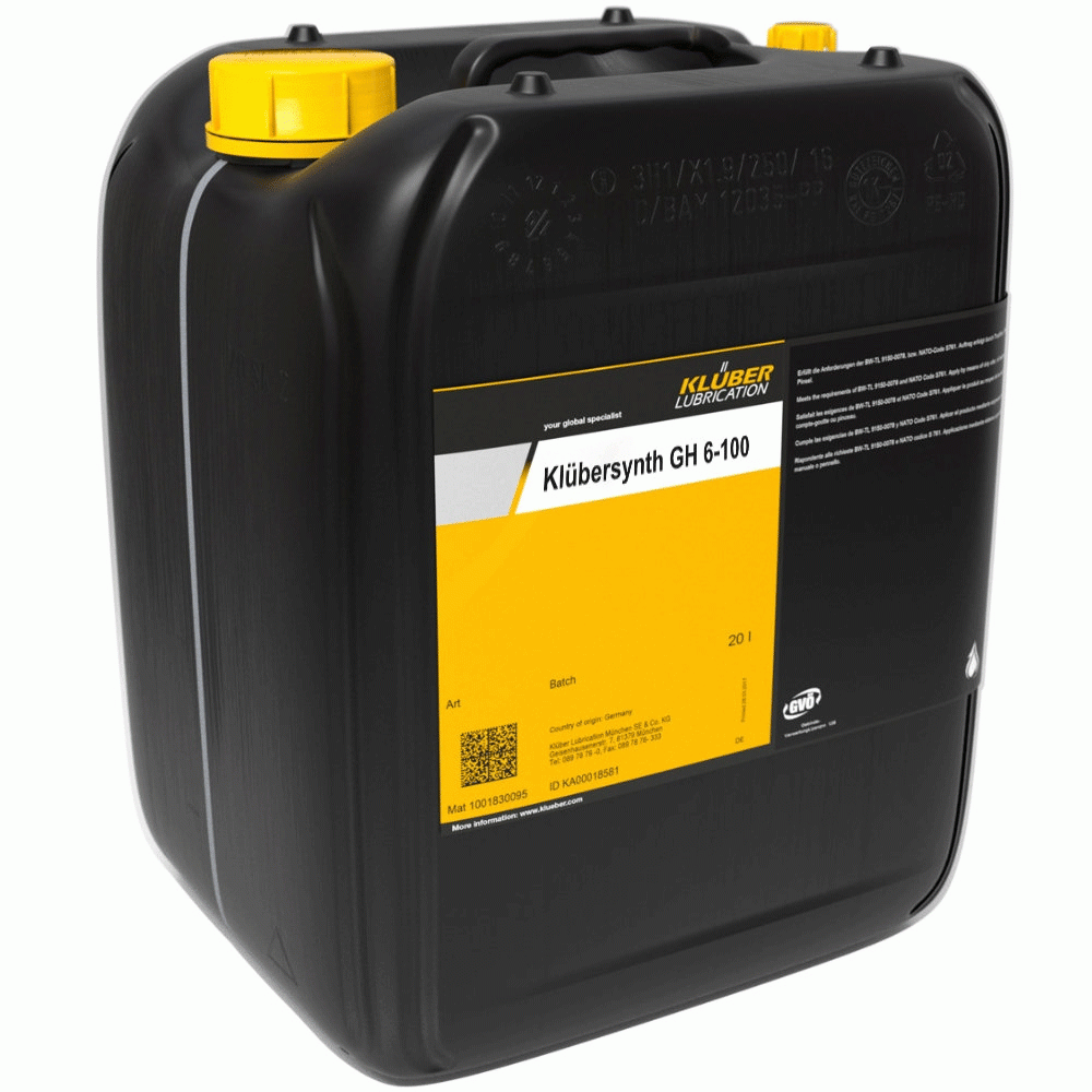 Klübersynth GH 6-100 High performance gear oil 20l canister