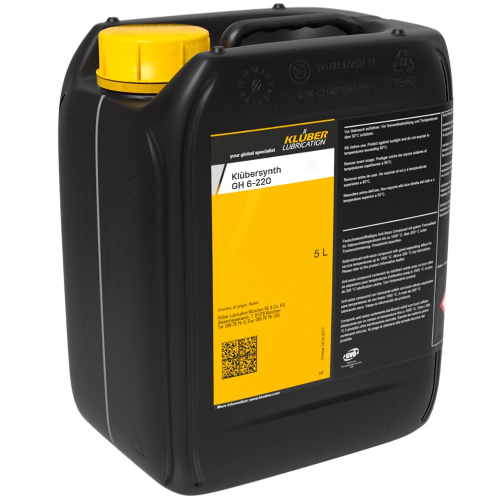 Klübersynth GH 6-220  Synthetic high-performance gear 5 Liter