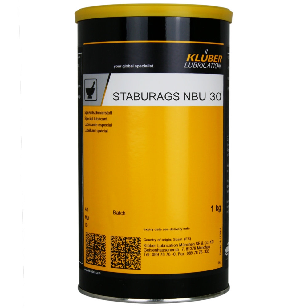 Klüber STABURAGS NBU 30 Lubricating grease with high resistance 1kg