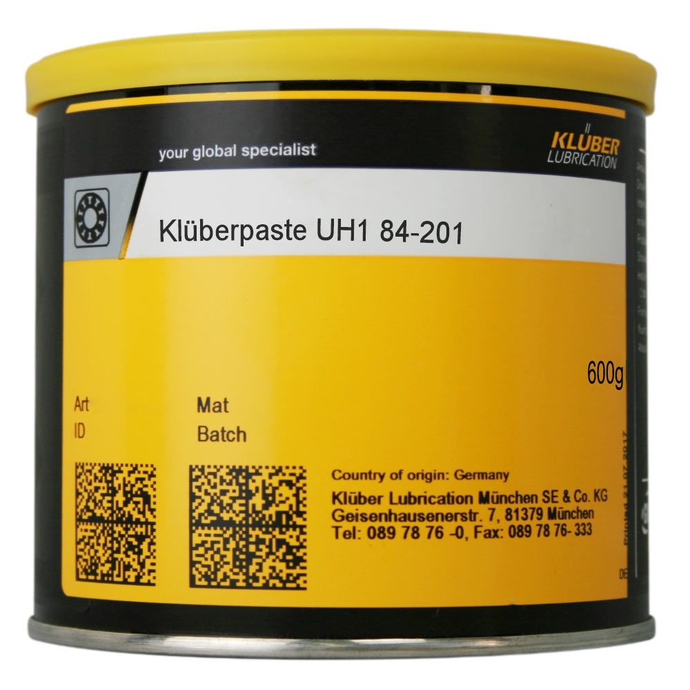 Klüberpaste UH1 84-201 White lubricating and assembly paste 600g tin