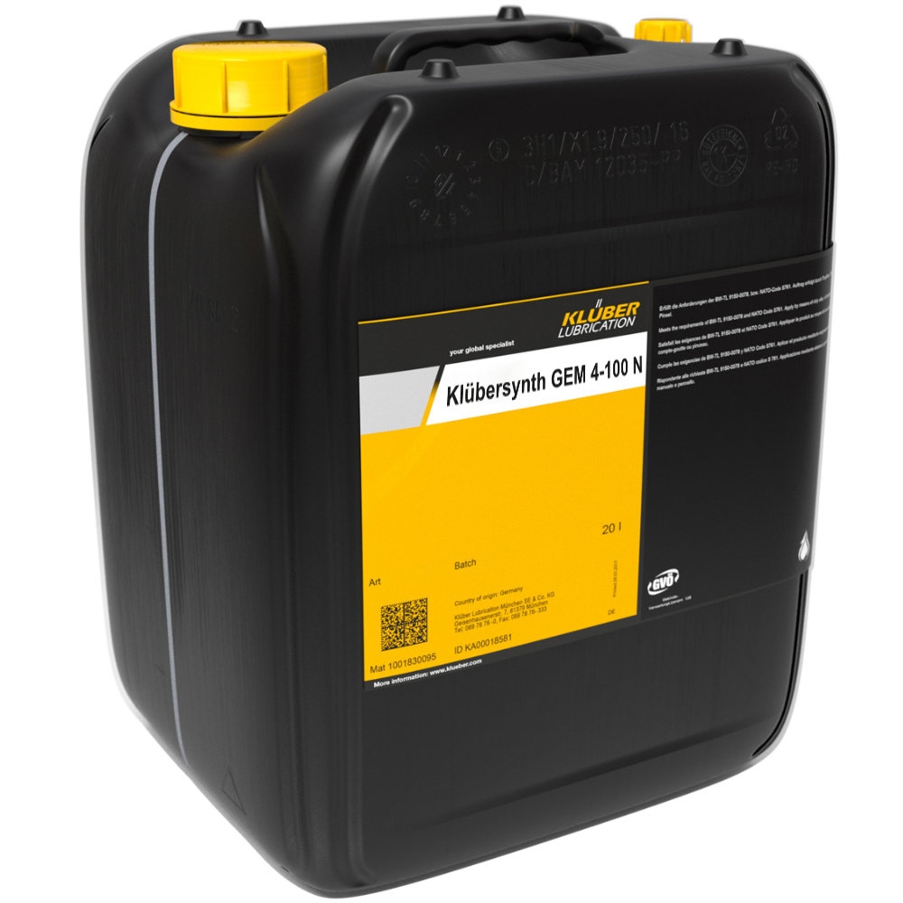 Klübersynth GEM 4-100 N High performance transmission oil 20L