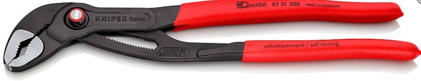 Knipex 8721300 Water pump plier with non-slip plastic coating 300mm