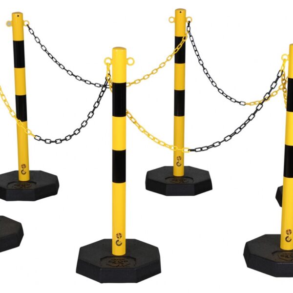 CRASH STOP KPS-GS Chain post set (6 pcs), yellow-black