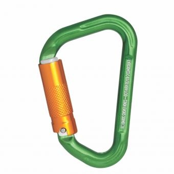 Kratos FA5030422B Aluminium locking karabiner triple action green