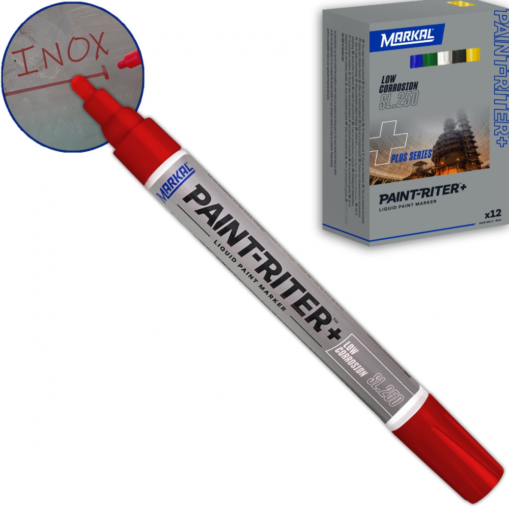 Markal SL.250 Low chloride valve action paint marker for INOX 2-4 mm