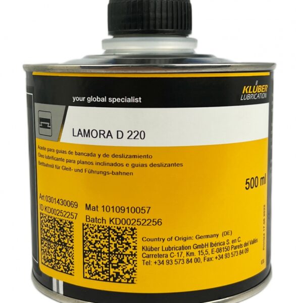 Klüber LAMORA D 220 Lubricating oil for slideways 500ml can
