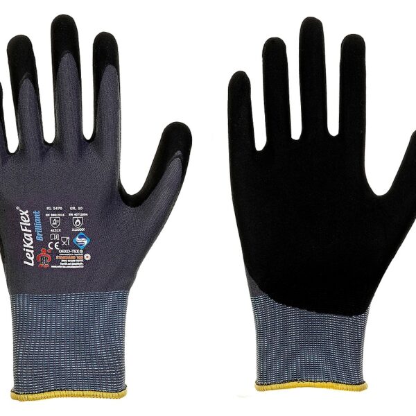 LeikaFlex 1470 Brilliant Micro Foam Nitrile coated working gloves 6-12