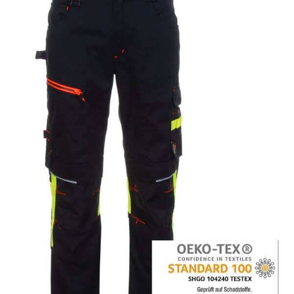 Leikatex 105246 BLACK LINE Working trousers black
