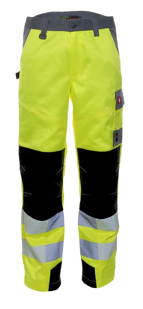 High visibility work trousers yellow/grey, LeiKaTex Bright Line