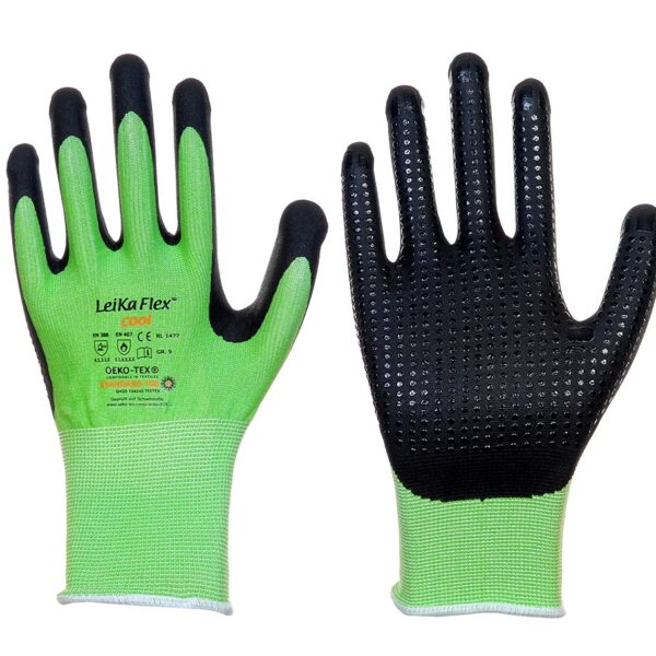 Leikaflex 1477 CoolMax Nitrile foam studded safety gloves sizes 6 - 12