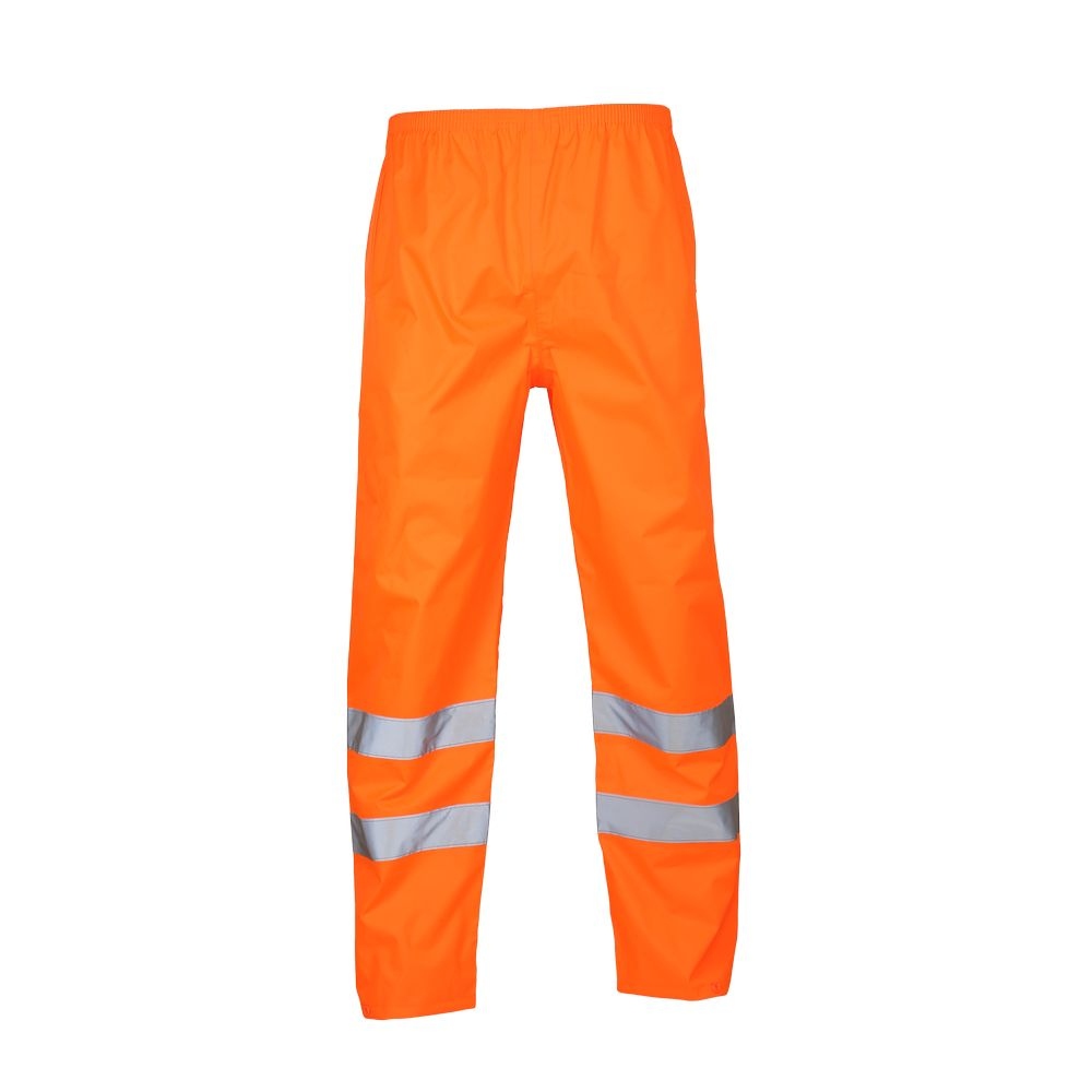 Leikatex 4142 High visibility rain trousers Orange
