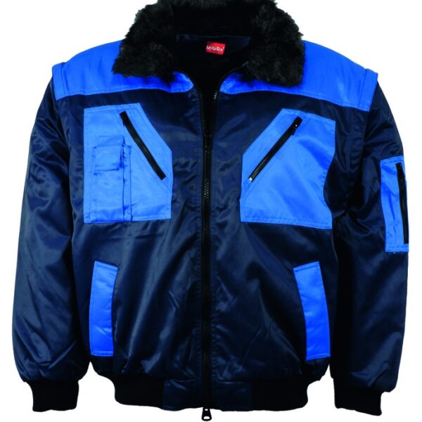 Convertable bomber jacket 4-in-1 red/black S-3XL, LeiKaTex 480400