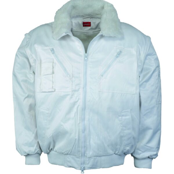 Winter pilot jacket 4-in-1 white  S-XXXL, LeiKaTex 480410