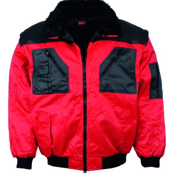 Convertable bomber jacket 4-in-1 red/black S-3XL, LeiKaTex 480450