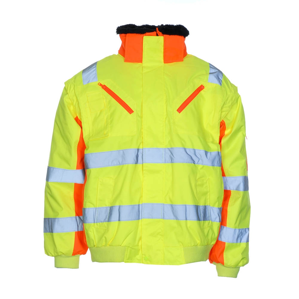 LeiKaTex® 480610 Two colors high visibility Jacket yellow/orange