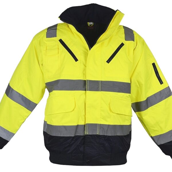 Hi vis bomber jacket & vest bottom navy yellow, LeiKaTex 480730