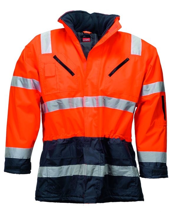High visibility parka EN 20471 + 343 orange, LeiKaTex 480740