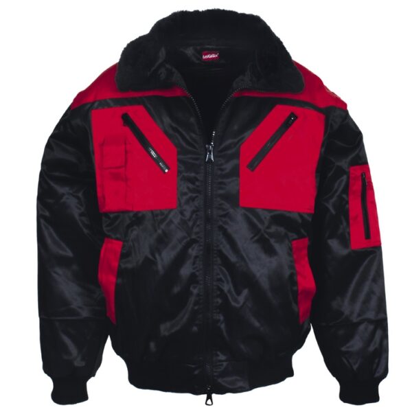 Convertable bomber jacket 4-in-1 red/black S-3XL, LeiKaTex 480850