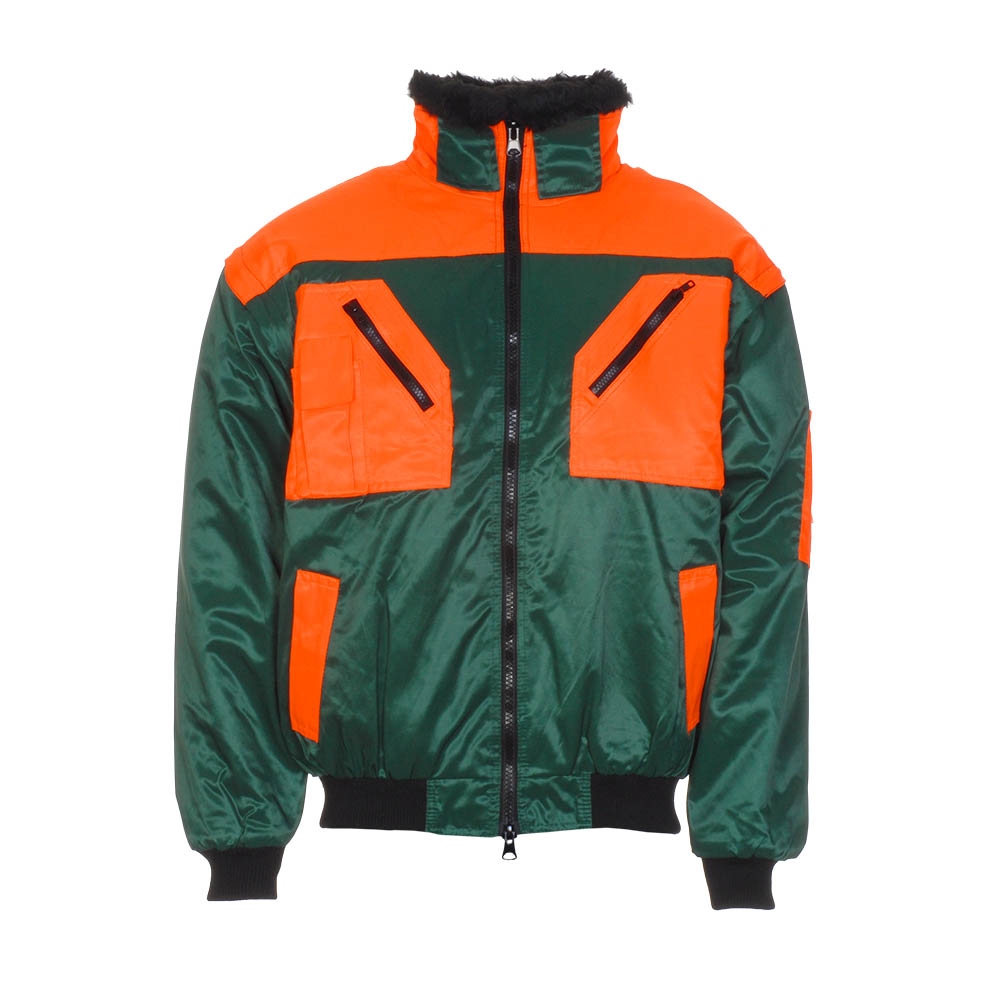 Convertable bomber jacket 4-in-1 green/orange S-3XL, LeiKaTex 480880