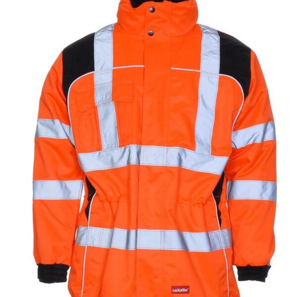 High visibility parka EN 20471 + 343 orange/black, LeiKaTex 480920