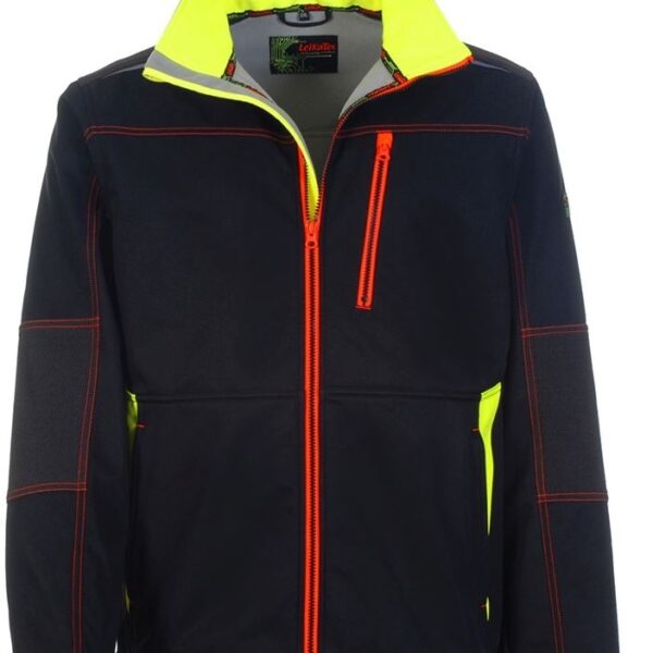 Leikatex 490100 BLACK LINE Softshell jacket black S-4XL