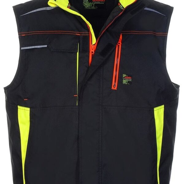 Leikatex 490120 BLACK LINE Quilt lined vest for modern workers