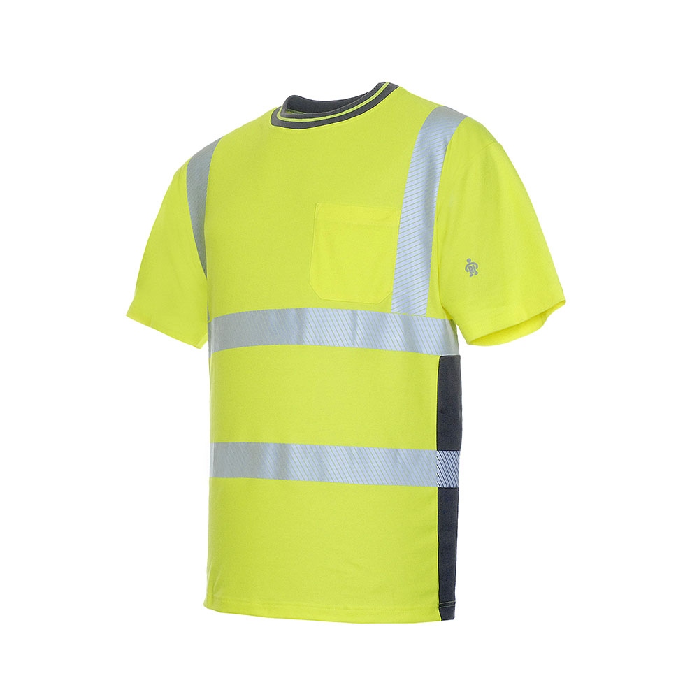 BRIGHT LINE High visibility T-Shirt yellow 55% coton LeiKaTex 490310