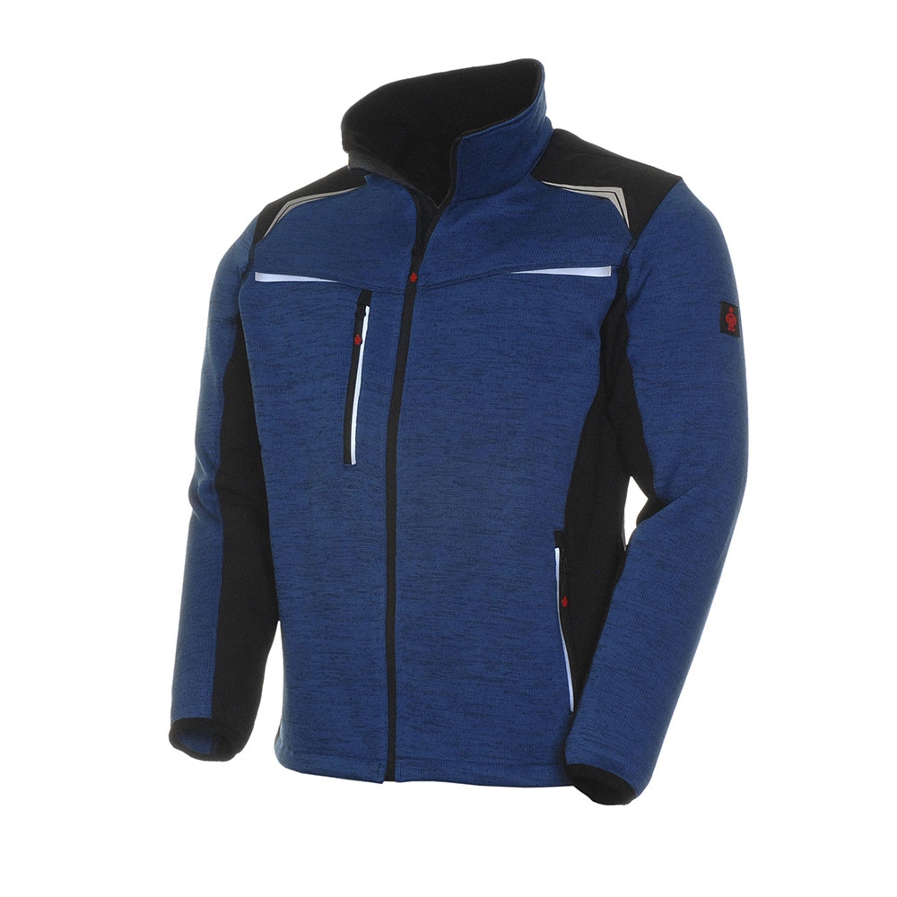 Leikatex Sportive knitted fleece jacket Refleece blue heather XS-4XL