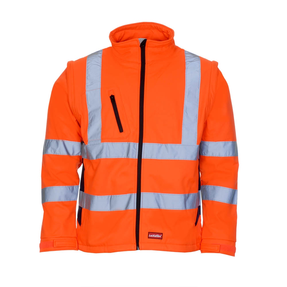 Leikatex 490760 High visibility Softshell jacket orange S-4XL