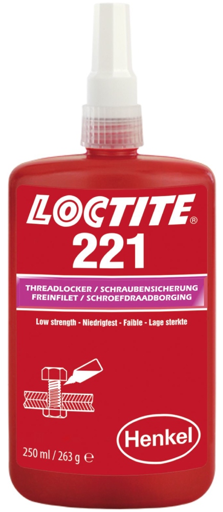 Loctite 221 Threadlocker for small screws low strength purple 250ml