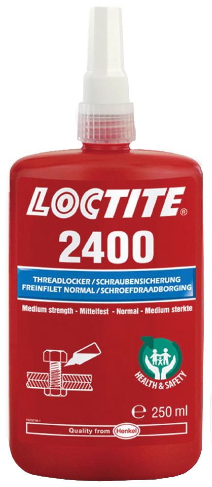 Loctite 2400 Non Hazardous Threadlocker medium strength blue 250ml