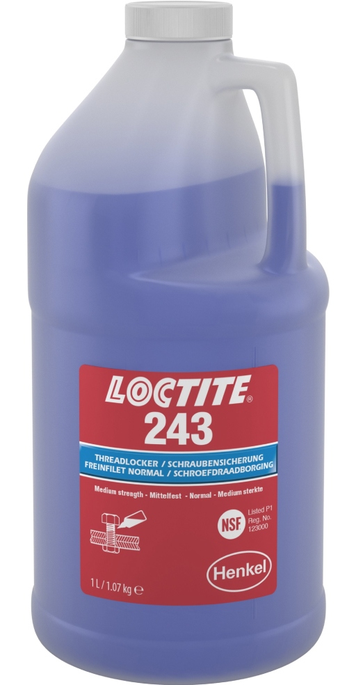 Loctite 243 Threadlocker medium strength blue 1l