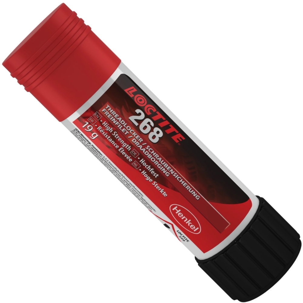 Loctite 268 Non-drip threadlocker high strength red 19g stick